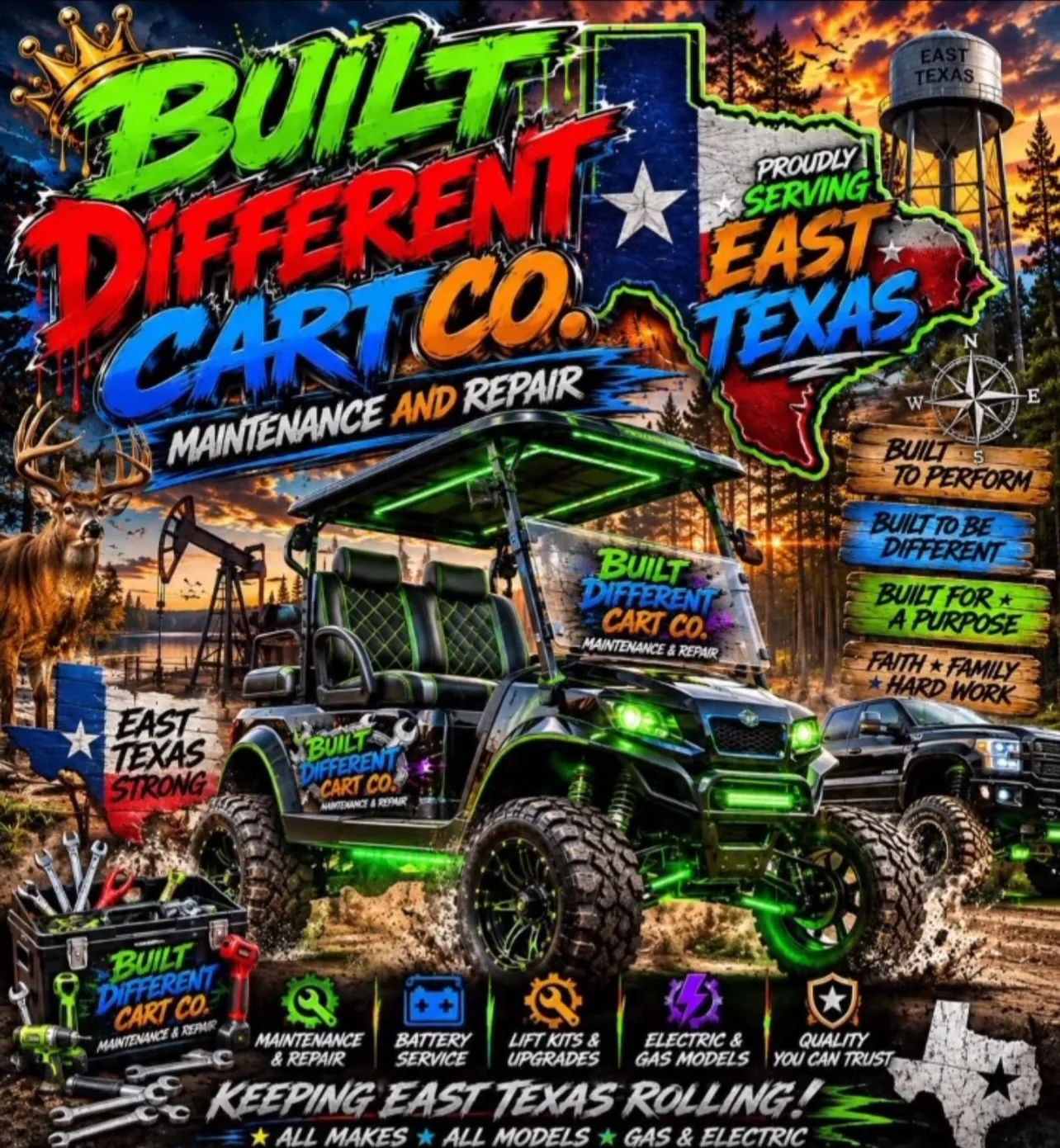 All makes and models, gas and electric