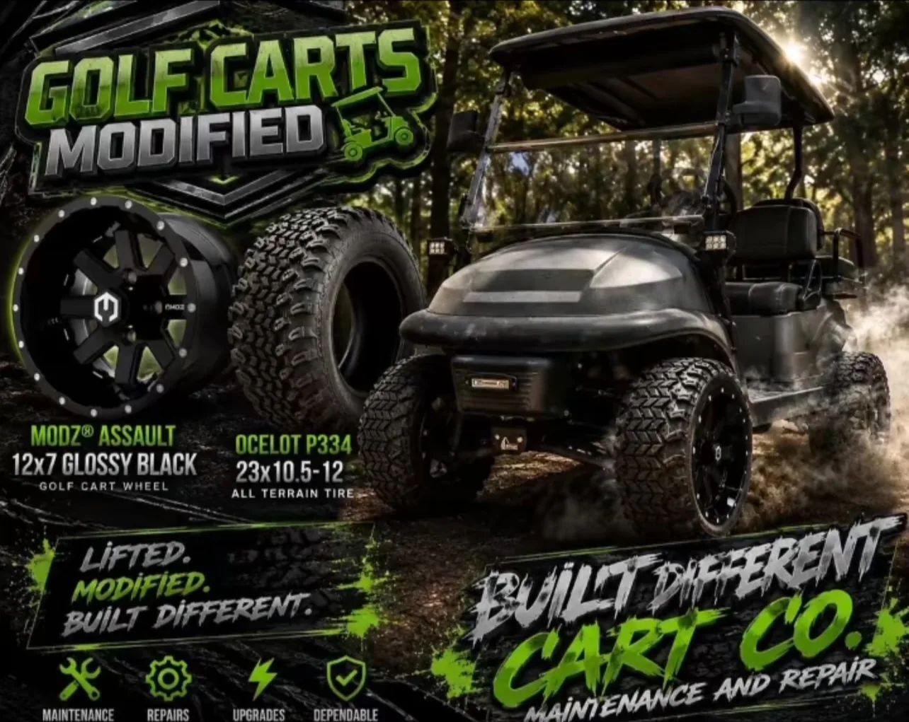 Lifted and modified carts
